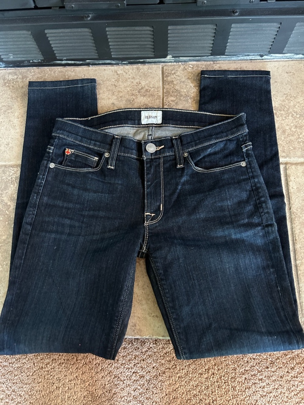Hudson Jeans Women's Skinny Dark Wash Indigo Stretch Jeans